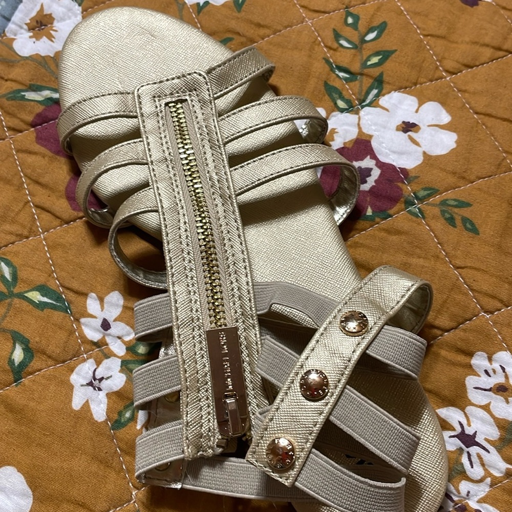 Michael kor gold gladiator style sandals